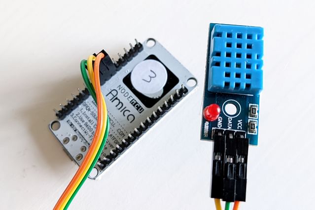 DHT sensor connected to a ESP8266