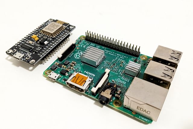 Raspberry Pi 2 and a NodeMCU board