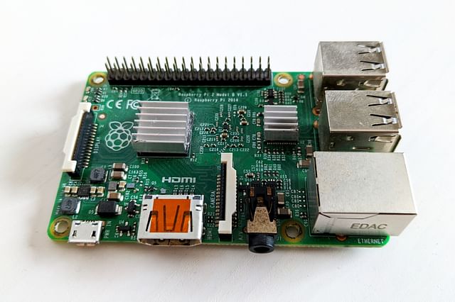 Raspberry Pi 2 from the top